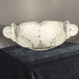 Vintage 1980s Mikasa Walther Crystal Swan Bowl